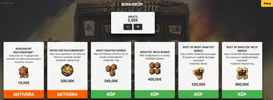Bonus Buy i 2 Wild 2 Die