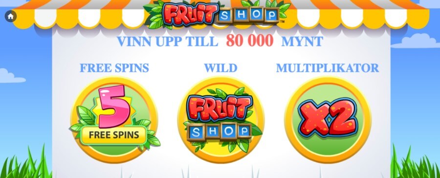 Specialfunktioner i Fruit Shop.