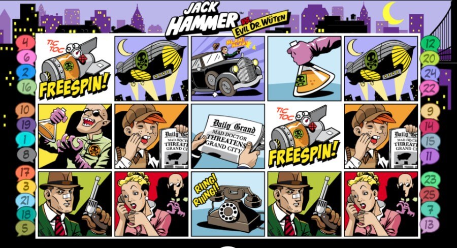 Huvudspel i Jack Hammer slot