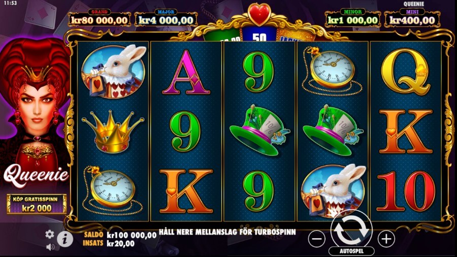 Queenie slot huvudspel