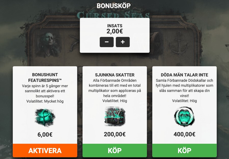 Bonusköp i Cursed Seas