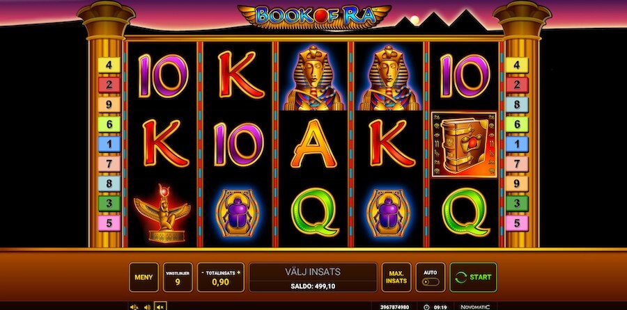 Book of Ra spelplan