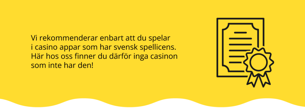 Svensk licens.
