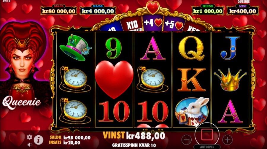 Free spins-läge i Queenie slot