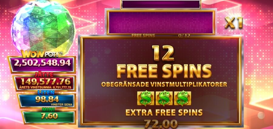 Free spins i Cash 'N Riches WOWPOT Megaways