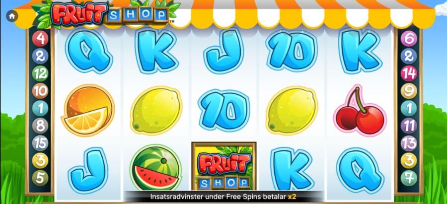 Huvudspelet i Fruit Shop slot
