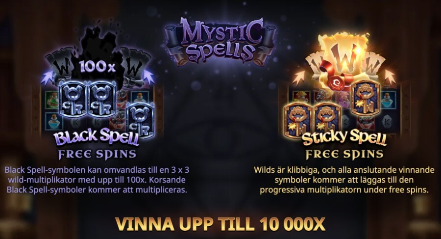 Funktioner i Mystic Spells