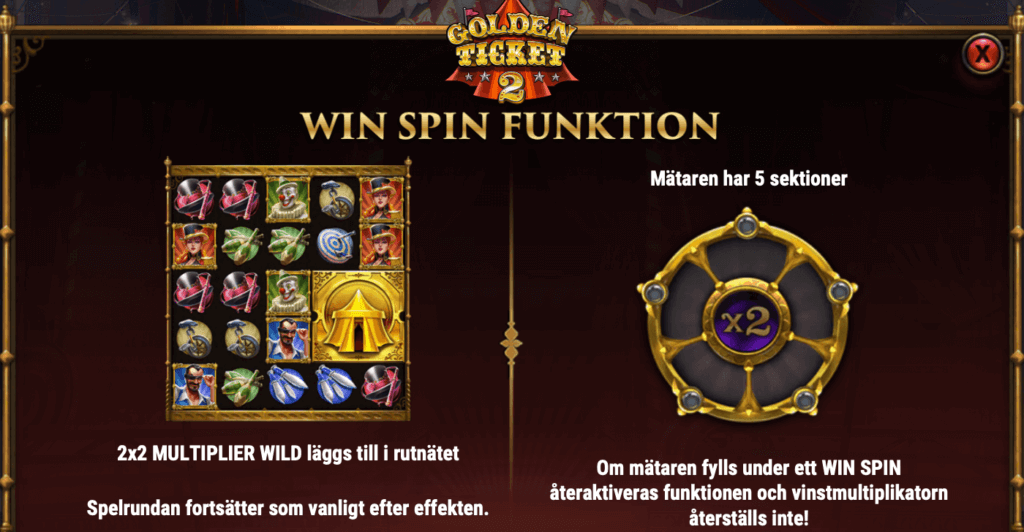 Golden Ticket 2 Win Spin.