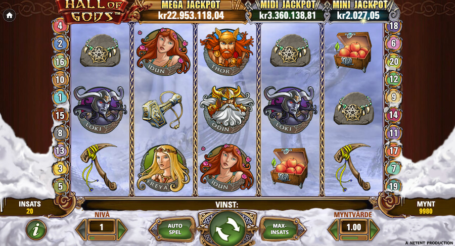 Hall of Gods spelplan