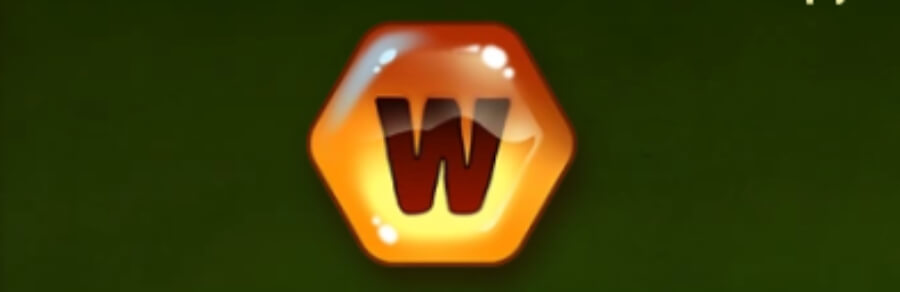 Wildsymbol från Honey Rush 100.
