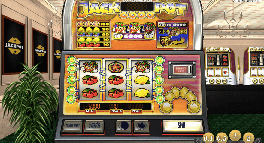 Spelplan från Jackpot 6000.