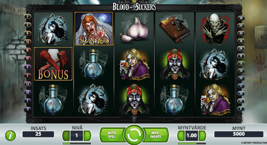 Spelplan från Blood Suckers.