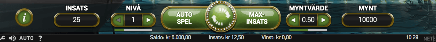 Spelets RTP går att finna längst ner på spelplanen.