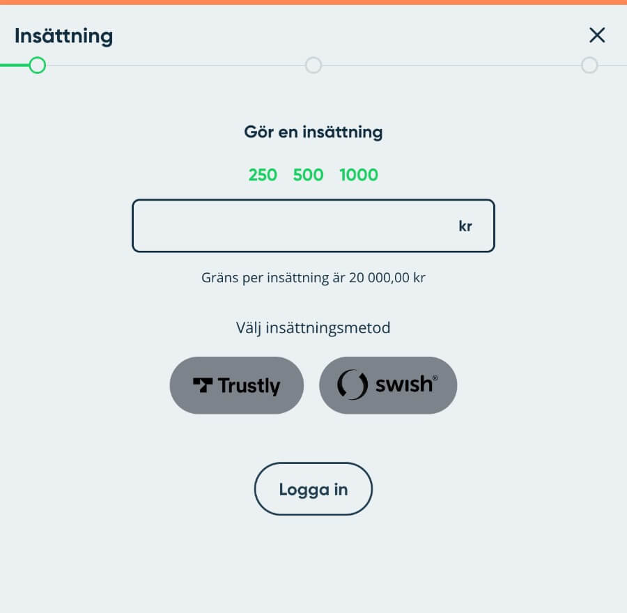 Insättning Speedy Casino