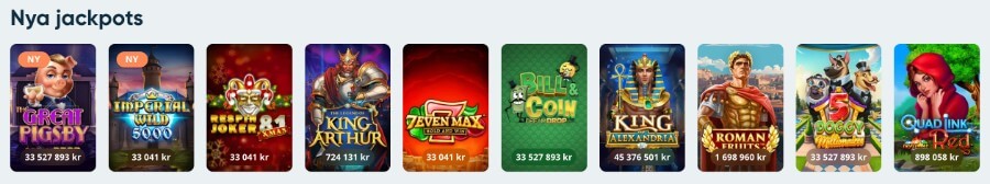 Jackpotslots hos SpeedyCasino