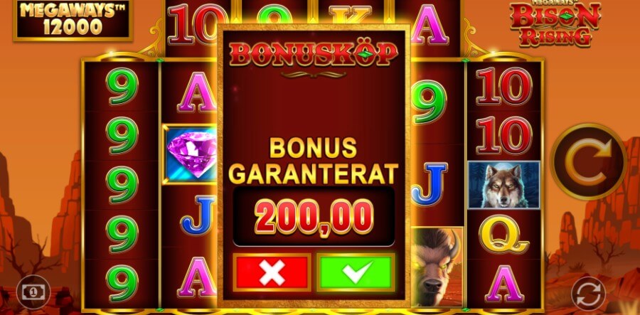 Köp av free spins i Buffalo Rising Megaways.