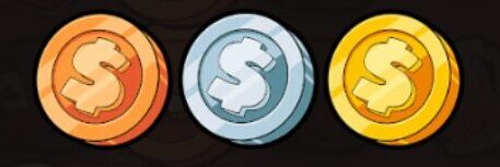 Brons, silver och guldmynt från Le Bandit.