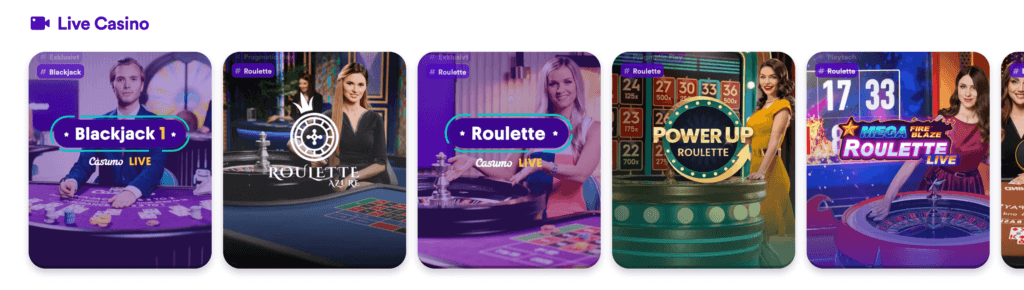 Live Casino hos Casumo