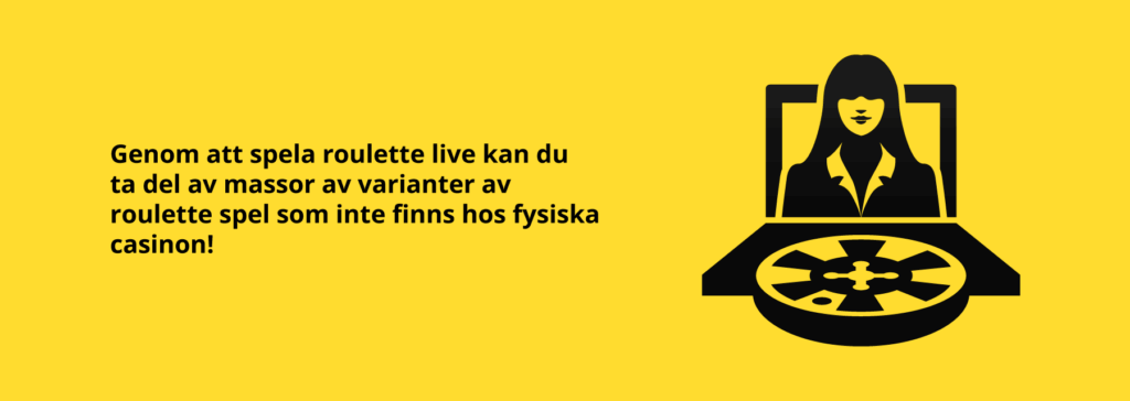 Roulette på live casino ger en extra spelkänsla