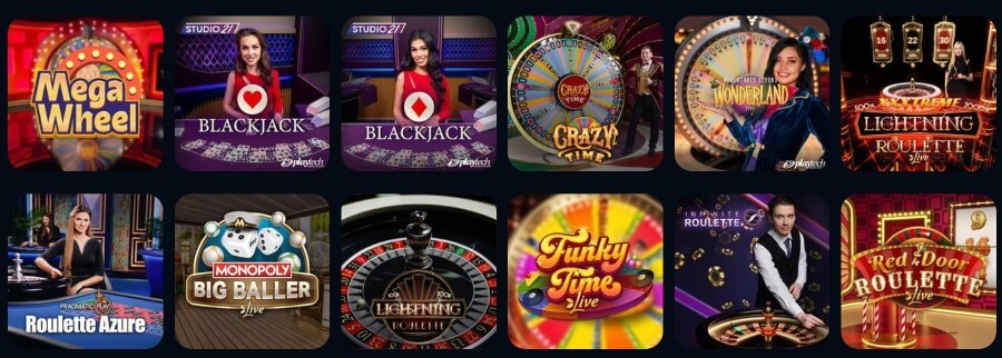 Lunas Live Casino - Lite av utbudet