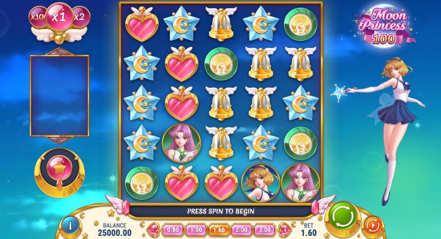 Rutnät från Moon Princess 100.