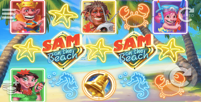 Spela Sam on the Beach hos Casumo Sam on the Beach spelplan