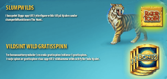 Spela Razortooth hos LeoVegas I Razortooth spelar du med wilds och bonussymboler.