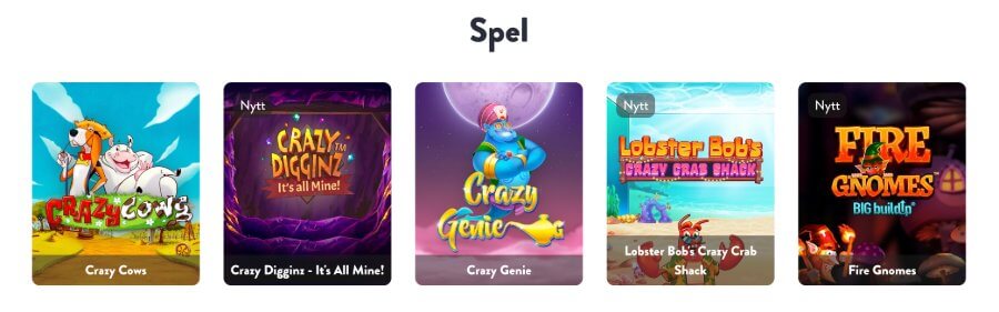 Spel hos Dunder Casino