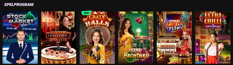Game Shows hos Betinia Casino