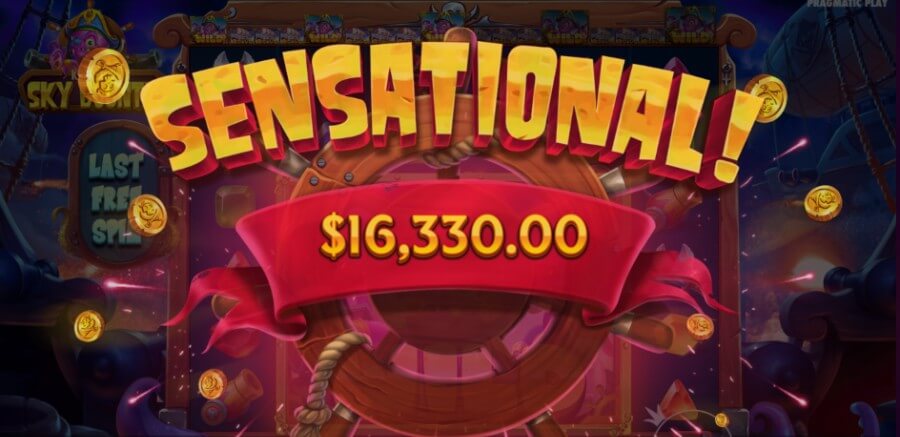Storvinst i Sky Bounty slot