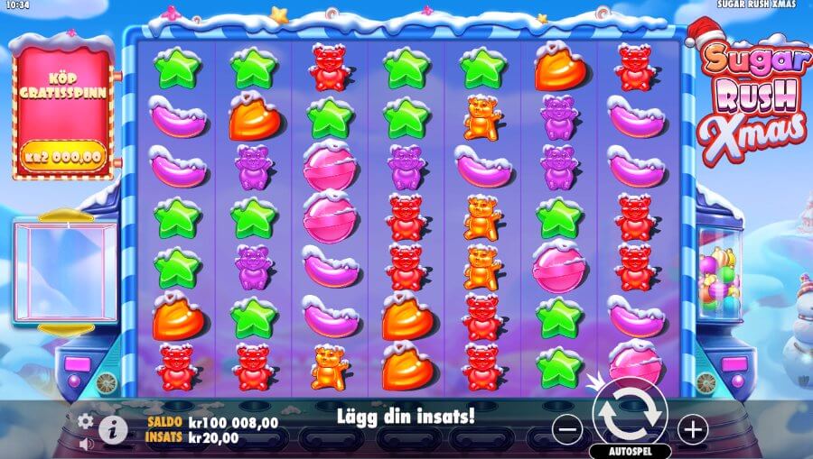 Sugar Rush Xmas rutnät.