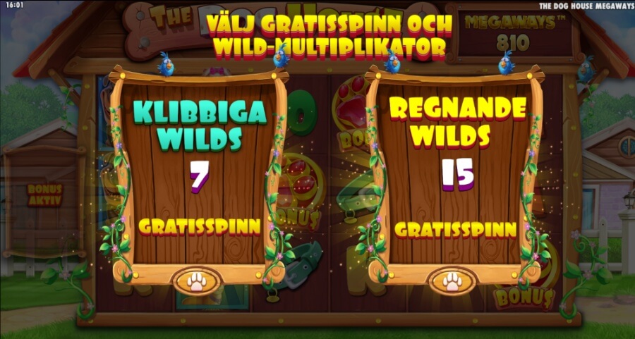 Free spins i the Dog House Megaways slot