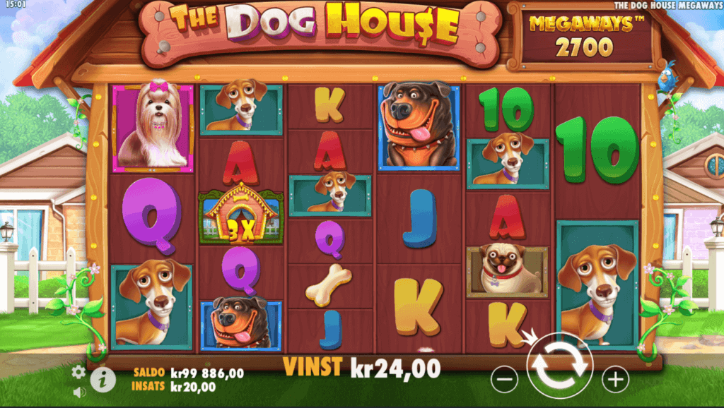 Huvudspelet i The Dog House Megaways