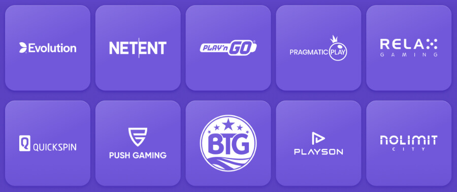 Speltillverkareportfolio hos Pop Casino.