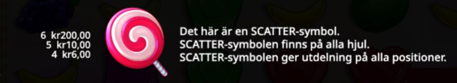 Scattersymbol från Sweet Bonanza 1000 i form av en rosa godisklubba.