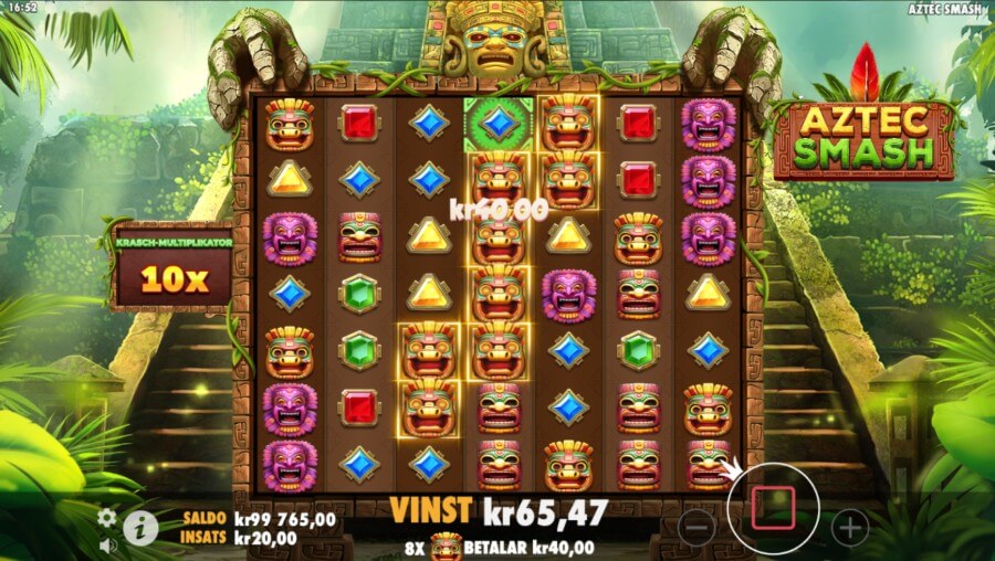 Lavinfunktion i Aztec Smash