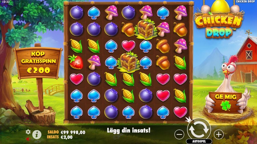 Gridsystem från Chicken Drop. 