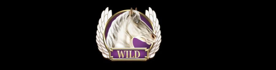 Wildsymbol från Divine Fortune Megaways i from av en pegasus.