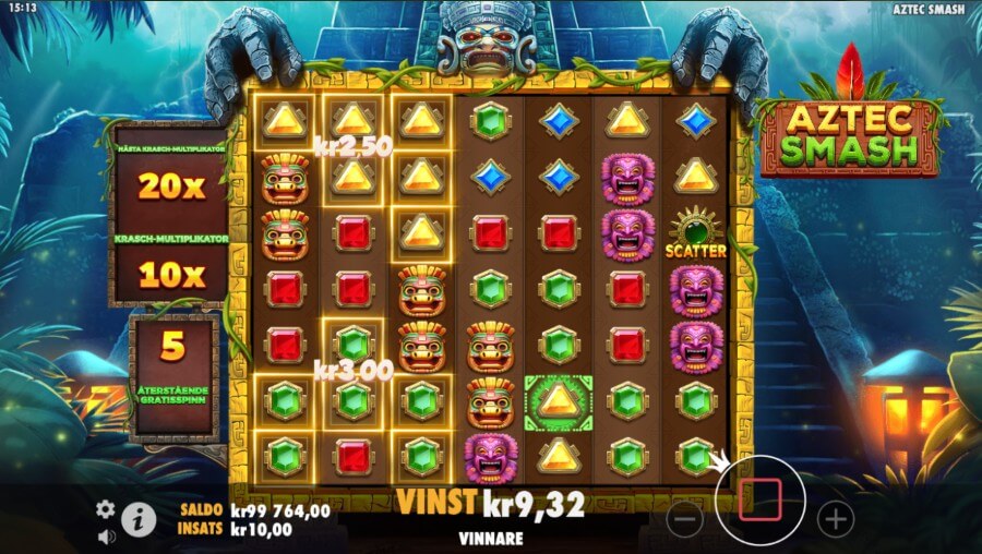Free spins-läge i Aztec Smash