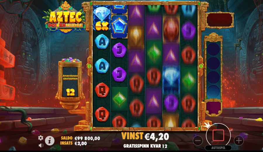 free spins spelet i Aztec Powernudge slot