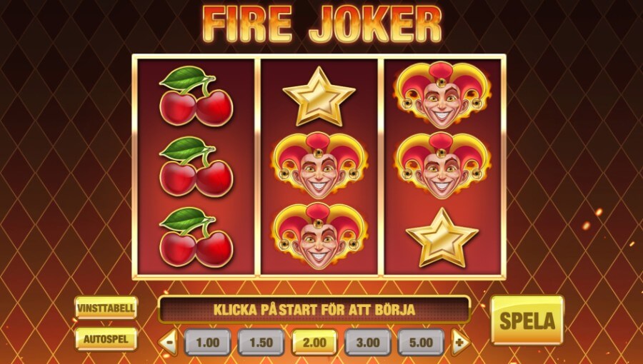Huvudspelet i Fire Joker slot