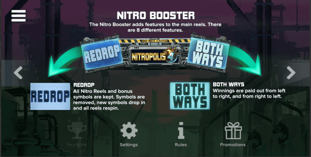 Nitropolis 4 funktioner