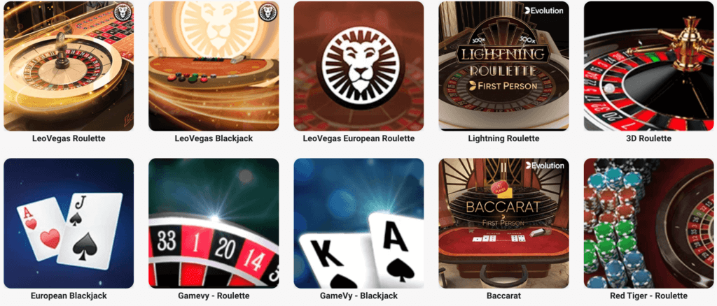 LeoVegas live casino