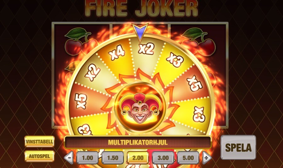 Lyckohjulet i Fire Joker slot