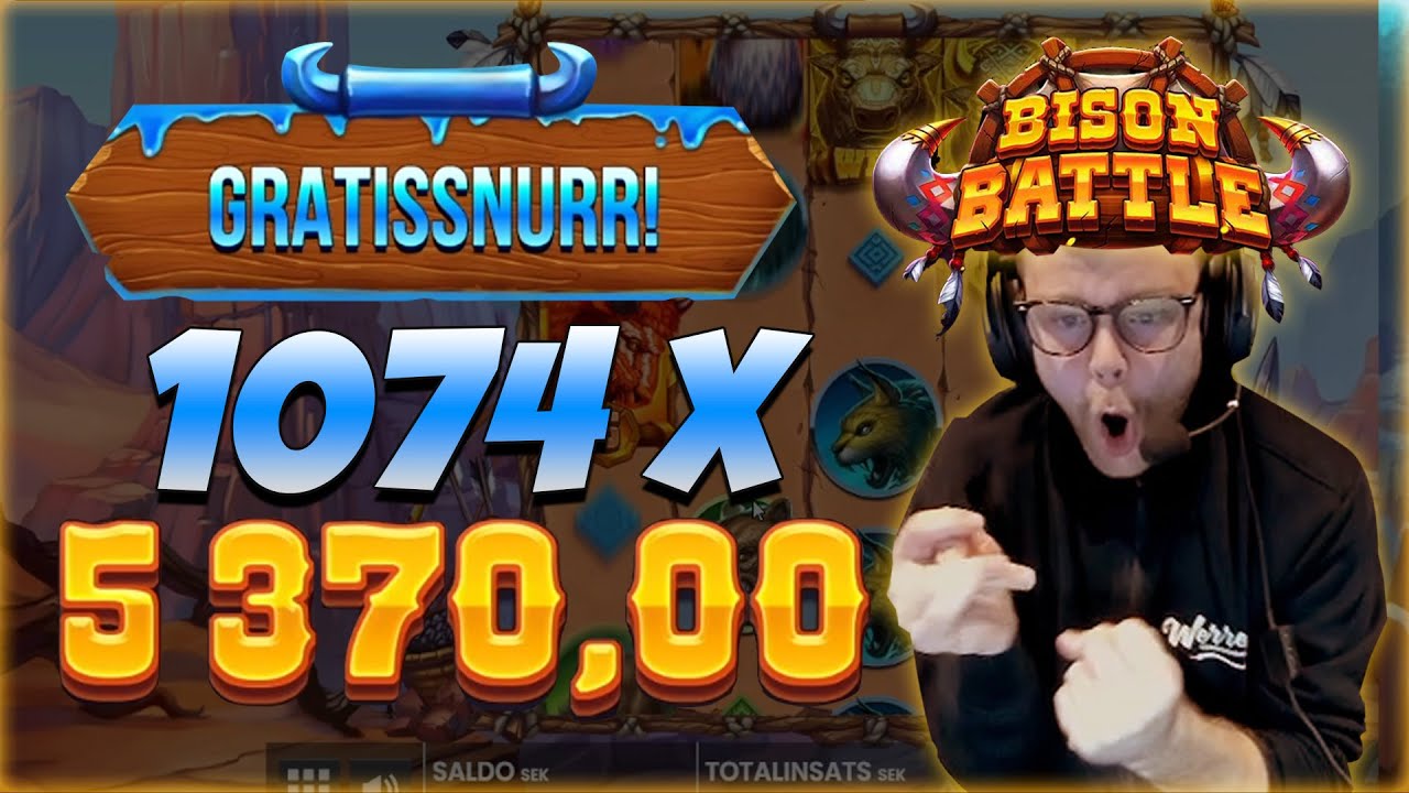 1074x BIG WIN Bison Battle!!!