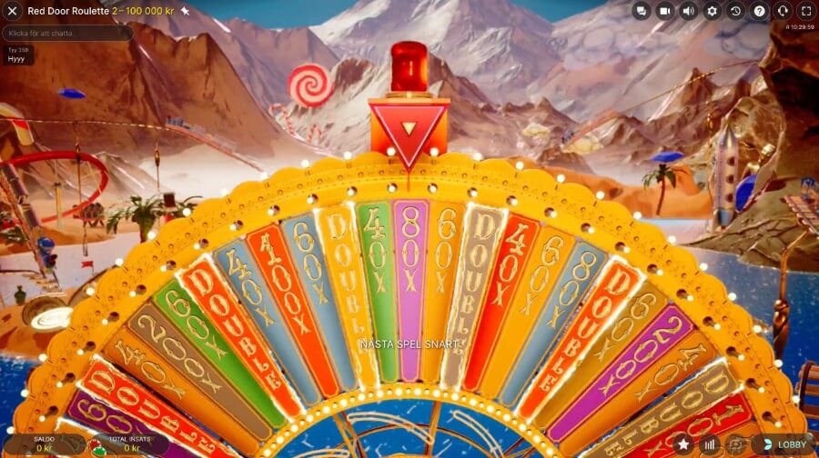 Jackpotthjulet i Red Door Roulette